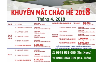  [Khuyến mại - PROMOTION] Khuyến mại đặt sân golf - Đặt teetimes tại Đại Lải Golf Club - Promotion April - Golf Booking