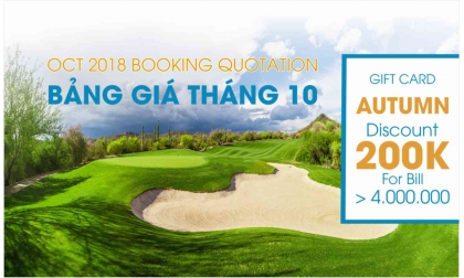 [INTERGOLF - Promotion] Price list of booking TeeTimes Octorber, 2018