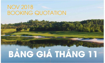  [INTERGOLF - Promotion] Price list of booking TeeTimes November, 2018