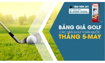  [INTERGOLF - Khuyến mại] BẢNG GIÁ ĐẶT GIỜ CHƠI GOLF THÁNG 05/2019