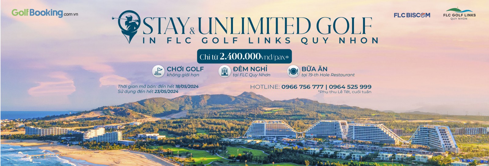 STAY & UNLIMITED GOLF IN FLC GOLF LINKS QUY NHON