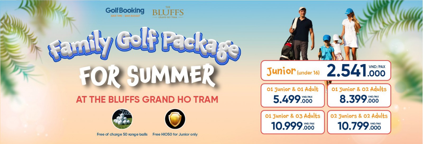 Family Golf Package for Summer tại The Bluffs Grand Ho Tram